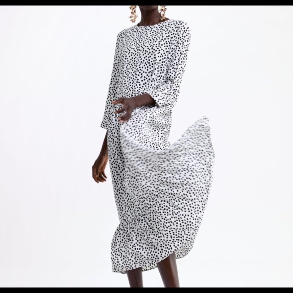 NWOT Zara’s famous polka dot dress (sold out!)